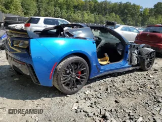 2015 Chevrolet Corvette Z06 3LZ with VIN 1G1YT2D61F5600180, listed as a Copart auction lot 70752014 with 0 mi miles and Salvage Title. Bid and sale history available at carsss.com. Image 3.