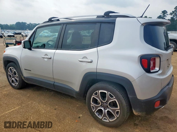 2017 Jeep Renegade Limited with VIN ZACCJADB8HPE40114, listed as a Copart auction lot 57077835 with 101,574 mi miles and Salvage title. Bid and sale history available at DreamBid. Image 2.