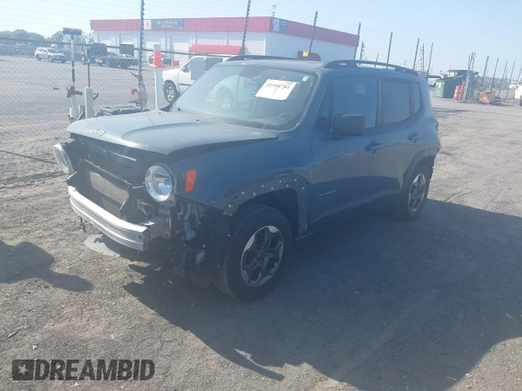2017 Jeep Renegade Sport with VIN ZACCJBAB5HPF77358, listed as a IAAI auction lot 41988784 with 99,331 mi miles and . Bid and sale history available at carsss.com. Image 19.
