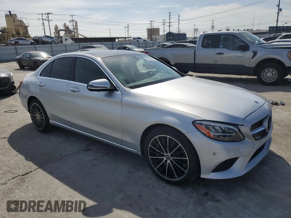 2021 Mercedes-Benz C 300 with VIN W1KWF8DB9MR605631, listed as a Copart auction lot 46062995 with 23,165 mi miles and Salvage Title. Bid and sale history available at carsss.com. Image 4.