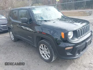2023 Jeep Renegade Upland with VIN ZACNJDB19PPP64964, listed as a IAAI auction lot 41484326 with 27,934 mi miles. Bid and sale history available at carsss.com. Image 1.