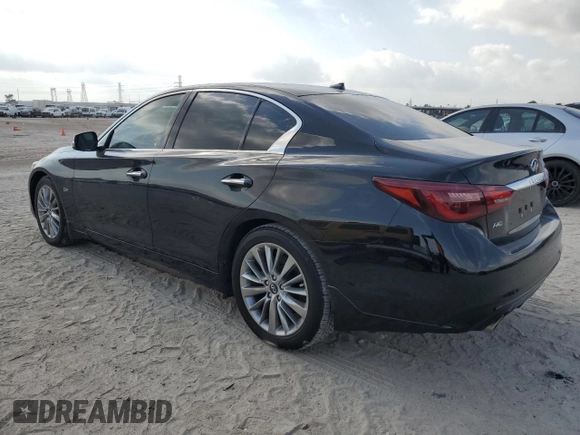 2019 Infiniti Q50 3.0t LUXE with VIN JN1EV7AR8KM551823, listed as a Copart auction lot 53848665 with 34,705 mi miles and Salvage Title. Bid and sale history available at carsss.com. Image 2.