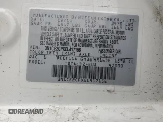 2014 Nissan Note S with VIN 3N1CE2CPXEL417156, listed as a Copart auction lot 46835325 with 177,417 mi miles and Clean title. Bid and sale history available at DreamBid. Image 12.