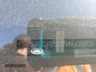 2021 Land Rover Range Rover with VIN SALGR2SU7MA433209, listed as a Copart auction lot 56415095 with 49,088 mi miles and Salvage title. Bid and sale history available at DreamBid. Image 14.