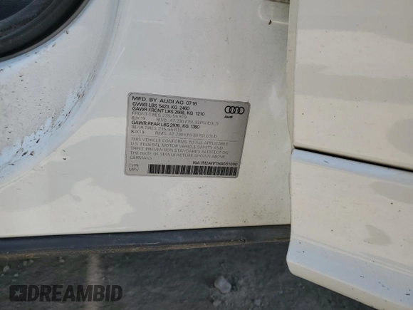 2017 Audi Q5 Premium Plus с VIN WA1M2AFP7HA031090, выставлен на аукционе Copart как лот 59945145 с пробегом 122 270 миль миль и Списание • Salvage title. История ставок и продаж доступна на DreamBid. Изображение 12.