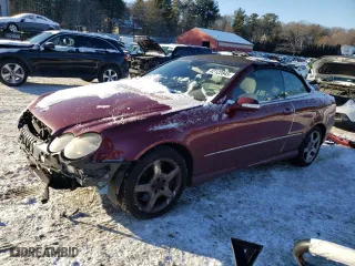 2007 Mercedes-Benz CLK-Class 5.5L with VIN WDBTK72F77T081510, listed as a Copart auction lot 42122845 with 109,032 mi miles and Clean Title. Bid and sale history available at carsss.com. Image 1.