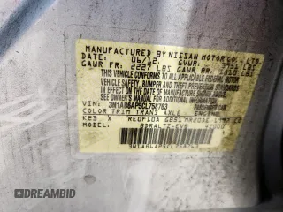 2012 Nissan Sentra SL z VIN 3N1AB6AP5CL758763, wystawiony jako Copart lot #62889805 z przebiegiem Nie podano mil oraz Szkoda całkowita • Salvage title. Historia ofert i sprzedaży dostępna na DreamBid. Obrazek 12.