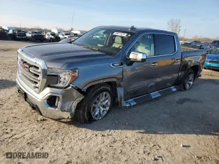 2022 GMC Sierra 1500 Limited SLT with VIN 1GTU9DET9NZ191809, listed as a Copart auction lot 85811624 with 28,776 mi miles and Salvage Title. Bid and sale history available at carsss.com. Image 1.