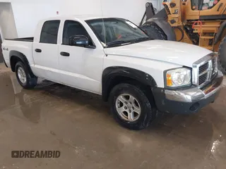 2005 Dodge Dakota SLT with VIN 1D7HW48N05S195964, listed as a IAAI auction lot 41508687 with 226,285 mi miles. Bid and sale history available at carsss.com. Image 1.
