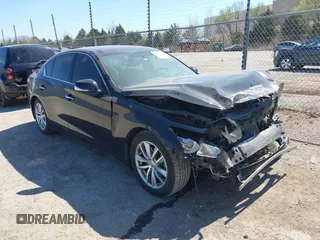 2015 Infiniti Q50 Premium with VIN JN1BV7AP9FM348009, listed as a IAAI auction lot 41852281 with 124,118 mi miles. Bid and sale history available at carsss.com. Image 1.