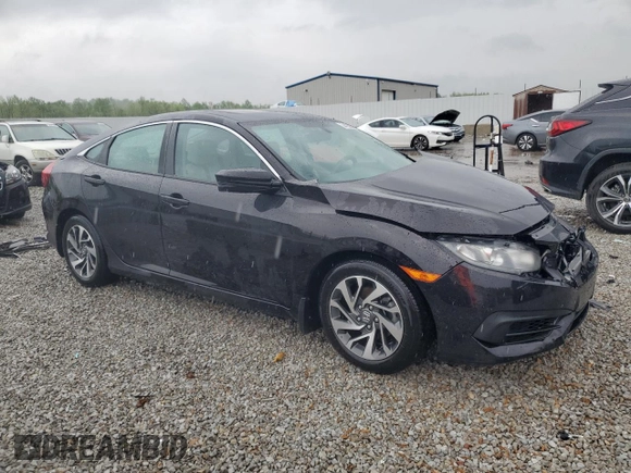 2016 Honda Civic EX with VIN 19XFC2F75GE075005, listed as a Copart auction lot 54423005 with 89,207 mi miles and Salvage Title. Bid and sale history available at DreamBid. Image 4.