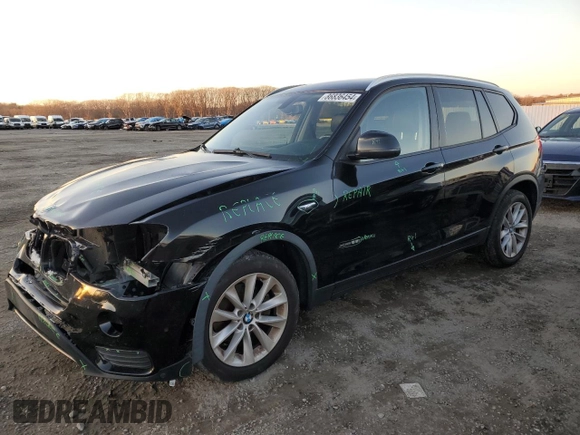 2017 BMW X3 xDrive28i with VIN 5UXWX9C58H0T04799, listed as a Copart auction lot 86836454 with 125,992 mi miles and Salvage Title. Bid and sale history available at DreamBid. Image 1.