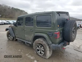 2021 Jeep Wrangler Unlimited Rubicon with VIN 1C4JJXFM3MW555919, listed as a Copart auction lot 81666124 with 51,188 mi miles and Salvage Title. Bid and sale history available at carsss.com. Image 2.