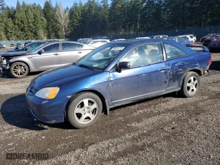 2001 Honda Civic EX with VIN 1HGEM22961L119335, listed as a Copart auction lot 46920775 with 257,675 mi miles and Salvage Title. Bid and sale history available at carsss.com. Image 1.