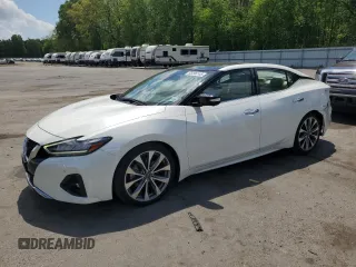2023 Nissan Maxima Platinum z VIN 1N4AA6FV7PC502087, wystawiony jako Copart lot #55296145 z przebiegiem 45 000 mil mil oraz Szkoda całkowita • Salvage title. Historia ofert i sprzedaży dostępna na DreamBid. Obrazek 1.