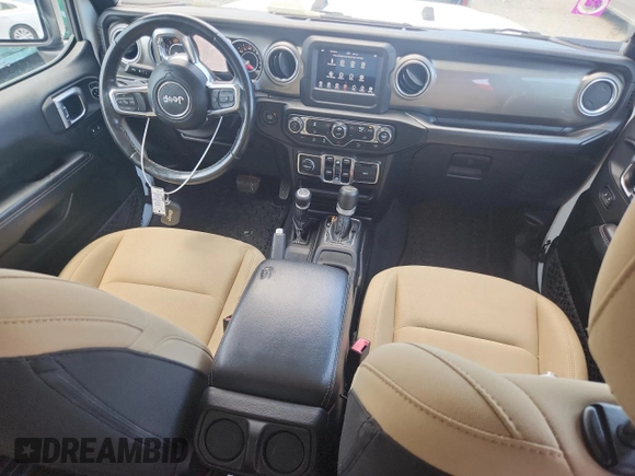 2020 Jeep Wrangler Unlimited Sahara with VIN 1C4HJXEN7LW165137, listed as a Copart auction lot 64458345 with 82,553 mi miles and Salvage title. Bid and sale history available at DreamBid. Image 8.