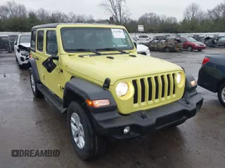 2023 Jeep Wrangler Sport with VIN 1C4HJXDG9PW631109, listed as a IAAI auction lot 41149861 with 27,570 mi miles and . Bid and sale history available at DreamBid. Image 1.