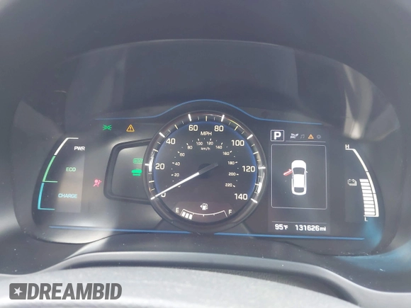 2019 Hyundai Ioniq Blue z VIN KMHC65LC1KU174214, wystawiony jako IAAI lot #41889734 z przebiegiem 131 626 mil mil oraz . Historia ofert i sprzedaży dostępna na DreamBid. Obrazek 7.