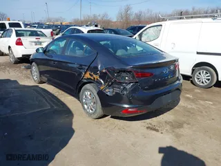 2020 Hyundai Elantra SE with VIN 5NPD74LF9LH594275, listed as a IAAI auction lot 41681921 with 62,554 mi miles. Bid and sale history available at carsss.com. Image 3.