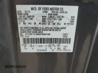 2013 Ford F-150 XL with VIN 1FTMF1CM8DFB50199, listed as a Copart auction lot 43690085 with 240,129 mi miles and Salvage Title. Bid and sale history available at carsss.com. Image 12.