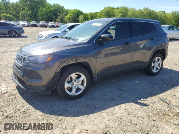 2024 Jeep Compass Sport with VIN 3C4NJDAN2RT600460, listed as a Copart auction lot 53702675 with 28,303 mi miles and Salvage title. Bid and sale history available at DreamBid. Image 1.