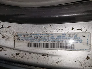 2003 Volkswagen Beetle GLS с VIN 3VWCK21Y53M311932, выставлен на аукционе IAAI как лот 42467585 с пробегом 145 346 миль миль и . История ставок и продаж доступна на DreamBid. Изображение 9.