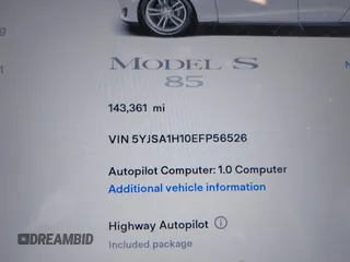 2014 Tesla Model S 60 with VIN 5YJSA1H10EFP56526, listed as a IAAI auction lot 41871784 with 143,361 mi miles and . Bid and sale history available at DreamBid. Image 7.