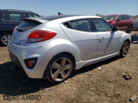 2013 Hyundai Veloster Turbo with VIN KMHTC6AE4DU096033, listed as a Copart auction lot 60004004 with 94,928 mi miles and Salvage title. Bid and sale history available at DreamBid. Image 3.