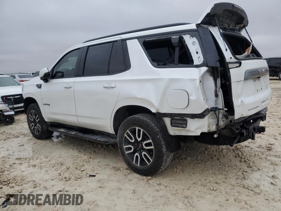 2021 GMC Yukon AT4 with VIN 1GKS2CKD1MR287374, listed as a Copart auction lot 44615715 with 57,552 mi miles and Salvage Title. Bid and sale history available at carsss.com. Image 2.