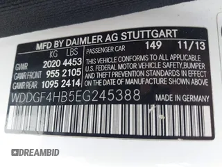 2014 Mercedes-Benz C 250 Sport with VIN WDDGF4HB5EG245388, listed as a IAAI auction lot 42407602 with 96,415 mi miles and . Bid and sale history available at DreamBid. Image 9.