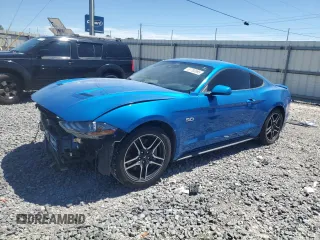 2021 Ford Mustang GT with VIN 1FA6P8CF2M5128677, listed as a Copart auction lot 57793995 with 68,095 mi miles and Salvage title. Bid and sale history available at DreamBid. Image 1.