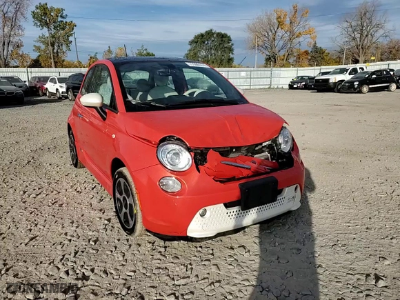 2017 FIAT 500e with VIN 3C3CFFGE3HT526187, listed as a Copart auction lot 77686374 with 38,856 mi miles and Salvage Title. Bid and sale history available at carsss.com. Image 10.