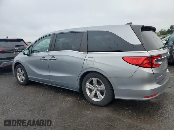 2019 Honda Odyssey EX with VIN 5FNRL6H59KB022682, listed as a Copart auction lot 58787265 with 54,803 mi miles and Salvage title. Bid and sale history available at DreamBid. Image 2.