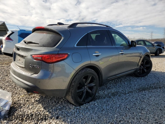 2015 Infiniti QX70 with VIN JN8CS1MU7FM382222, listed as a Copart auction lot 46942735 with 109,925 mi miles and Clean Title. Bid and sale history available at DreamBid. Image 3.