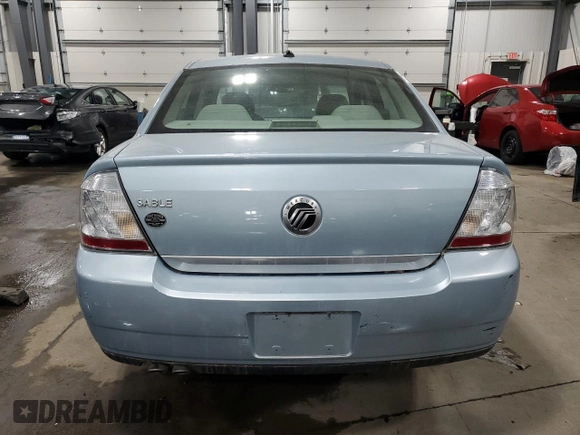 2008 Mercury Sable with VIN 1MEHM40W08G608525, listed as a Copart auction lot 41469845 with 31,056 mi miles and Salvage title. Bid and sale history available at DreamBid. Image 6.