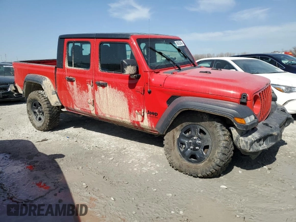2021 Jeep Gladiator Sport S with VIN 1C6JJTAGXML540532, listed as a Copart auction lot 48422645 with 97,372 mi miles and Salvage title. Bid and sale history available at DreamBid. Image 4.