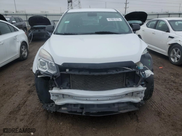 2017 Chevrolet Equinox LS with VIN 2GNALBEK5H1600148, listed as a Copart auction lot 47601215 with 82,430 mi miles and Salvage Title. Bid and sale history available at carsss.com. Image 5.