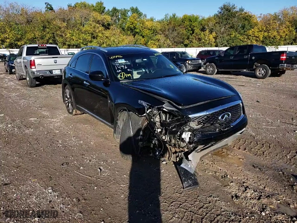 2017 Infiniti QX70 with VIN JN8CS1MW9HM411496, listed as a Copart auction lot 64852782 with 54,453 mi miles. Bid and sale history available at carsss.com. Image 11.