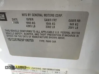 2009 Chevrolet Malibu 2LT with VIN 1G1ZJ57B29F196759, listed as a IAAI auction lot 41674214 with 89,331 mi miles and . Bid and sale history available at DreamBid. Image 9.