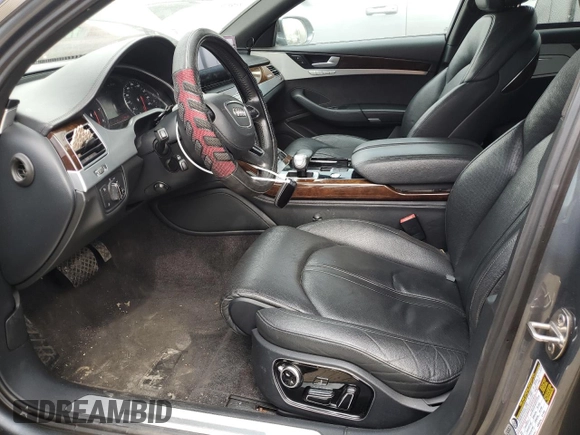 2014 Audi A8 3.0T with VIN WAURGAFDXEN009752, listed as a Copart auction lot 54541165 with 118,687 mi miles and Clean Title. Bid and sale history available at DreamBid. Image 7.