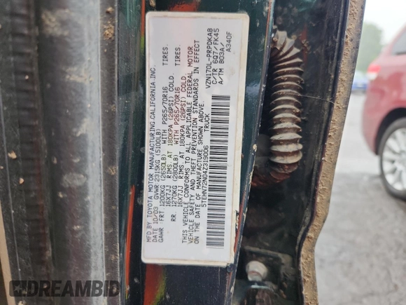 2004 Toyota Tacoma с VIN 5TEHN72N04Z319006, выставлен на аукционе Copart как лот 56430005 с пробегом 256 728 миль миль и Списание • Salvage title. История ставок и продаж доступна на DreamBid. Изображение 12.