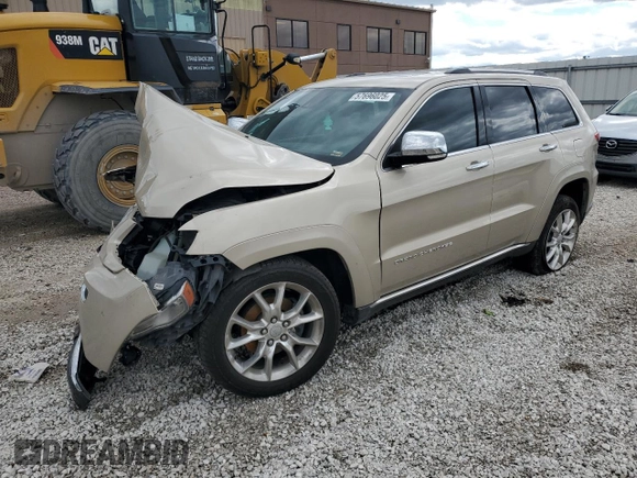 2014 Jeep Grand Cherokee Summit с VIN 1C4RJFJG8EC219264, выставлен на аукционе Copart как лот 57696025 с пробегом Не указан миль и Списание • Salvage title. История ставок и продаж доступна на DreamBid. Изображение 1.
