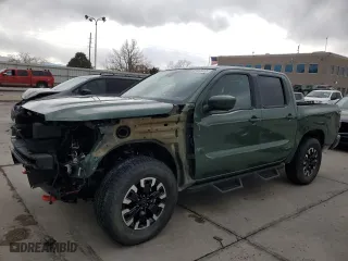 2023 Nissan Frontier PRO-4X with VIN 1N6ED1EK8PN666947, listed as a Copart auction lot 49425975 with 17,525 mi miles and Salvage Title. Bid and sale history available at carsss.com. Image 1.