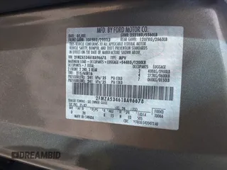 2001 Ford Windstar SEL with VIN 2FMZA53461BA96678, listed as a IAAI auction lot 42048220 with Not Provided miles and . Bid and sale history available at carsss.com. Image 9.