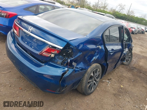 2015 Honda Civic Sedan EX with VIN 19XFB2F84FE020443, listed as a IAAI auction lot 42030422 with Not Provided miles. Bid and sale history available at carsss.com. Image 4.