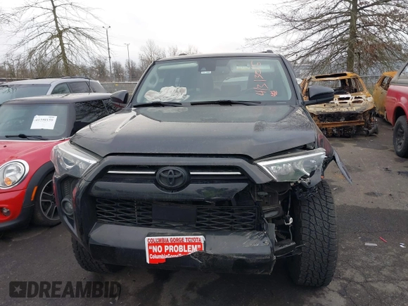 2021 Toyota 4Runner SR5 with VIN JTEMU5JR6M5855676, listed as a IAAI auction lot 41313015 with 101,078 mi miles and . Bid and sale history available at DreamBid. Image 12.