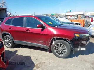 2019 Jeep Cherokee Latitude Plus with VIN 1C4PJLLB9KD312906, listed as a IAAI auction lot 41839763 with 168,248 mi miles. Bid and sale history available at carsss.com. Image 14.