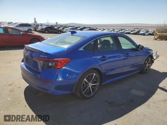 2023 Honda Civic Sedan Touring with VIN 2HGFE1F94PH306598, listed as a Copart auction lot 48559185 with 15,264 mi miles and Salvage Title. Bid and sale history available at carsss.com. Image 3.
