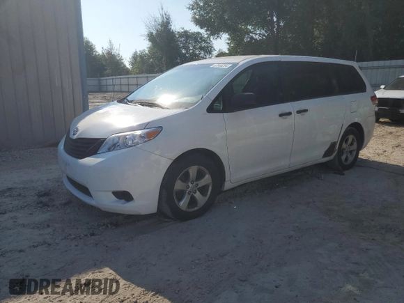 2012 Toyota Sienna with VIN 5TDZK3DC4CS204325, listed as a Copart auction lot 70357864 with 57,665 mi miles and Salvage Title. Bid and sale history available at carsss.com. Image 1.