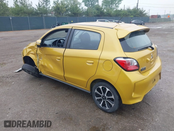 2024 Mitsubishi Mirage Black Edition with VIN ML32AWHJ7RH003579, listed as a IAAI auction lot 42312871 with 25,160 mi miles and . Bid and sale history available at DreamBid. Image 3.
